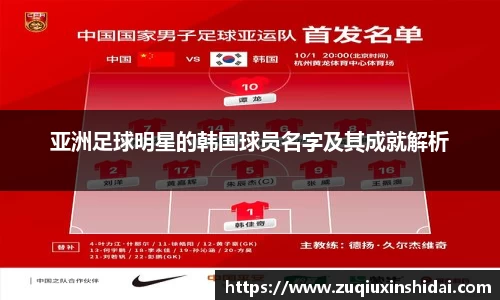 亚洲足球明星的韩国球员名字及其成就解析